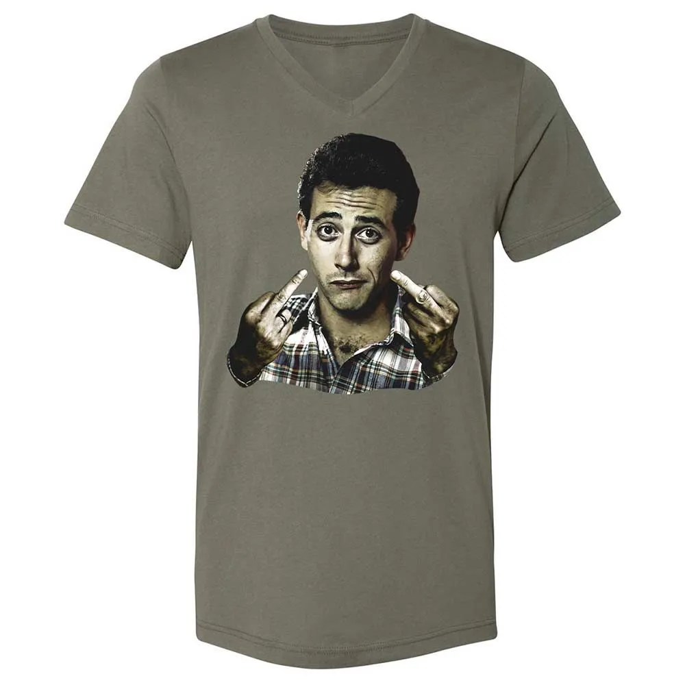 Unisex V-Neck T-Shirt - F3RYF1GF - Military Green - 11