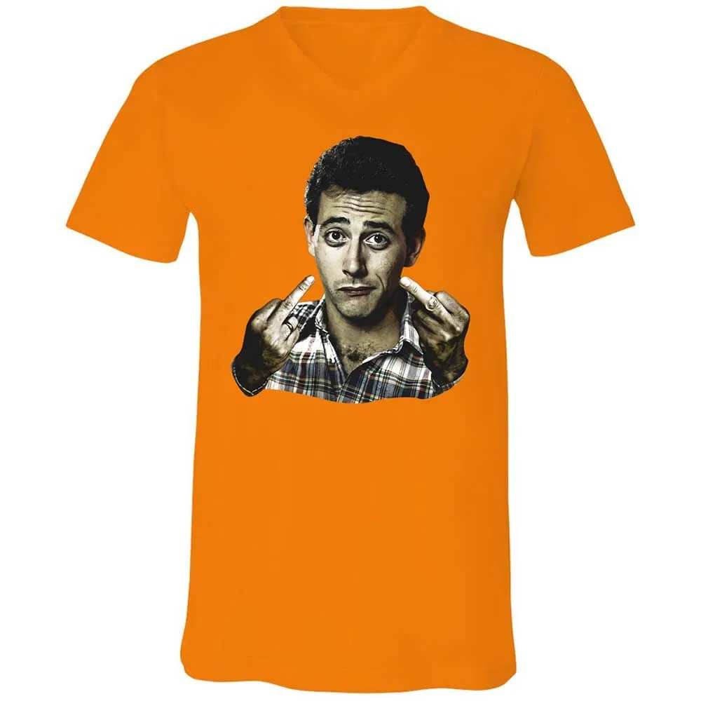 Unisex V-Neck T-Shirt - F3RYF1GF - Orange - 12