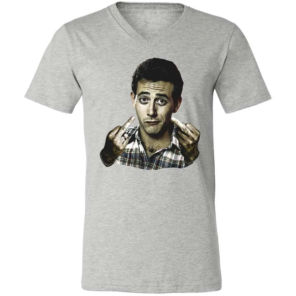 Unisex V-Neck T-Shirt - F3RYF1GF - Athletic Heather - 15