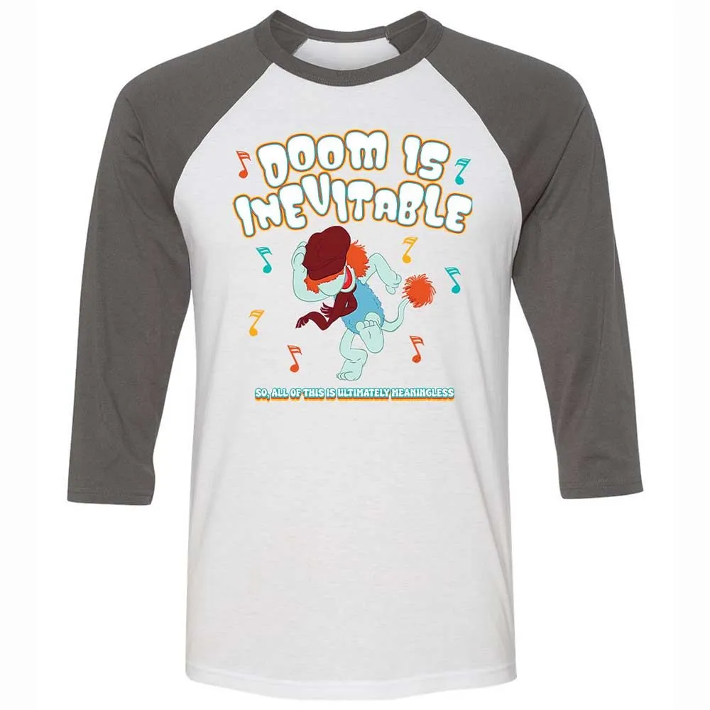 Unisex 3/4 Baseball Tee - YAFSR5BV - White/Asphalt - 2