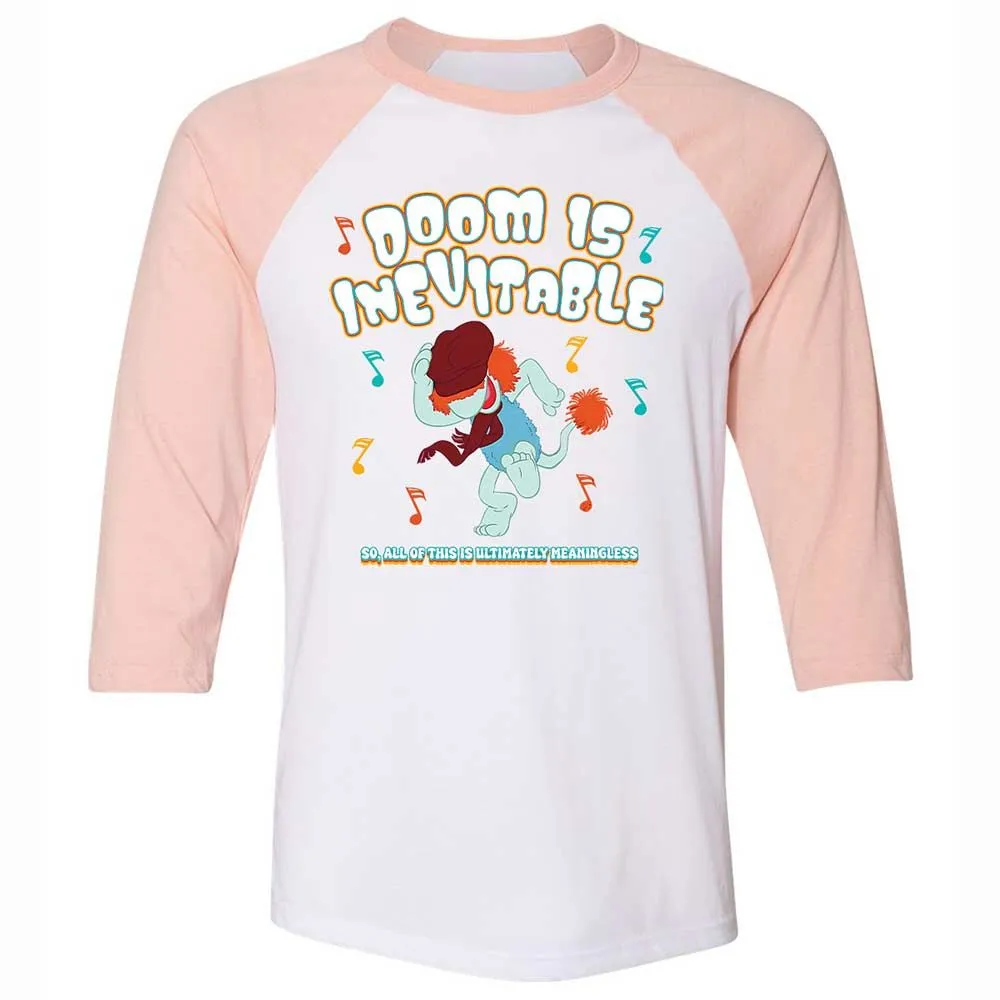 Unisex 3/4 Baseball Tee - YAFSR5BV - White/Heather Peach - 5
