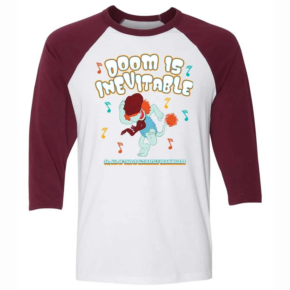 Unisex 3/4 Baseball Tee - YAFSR5BV - White/Maroon - 7