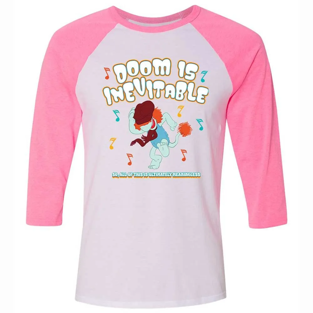 Unisex 3/4 Baseball Tee - YAFSR5BV - White/Neon Pink - 12