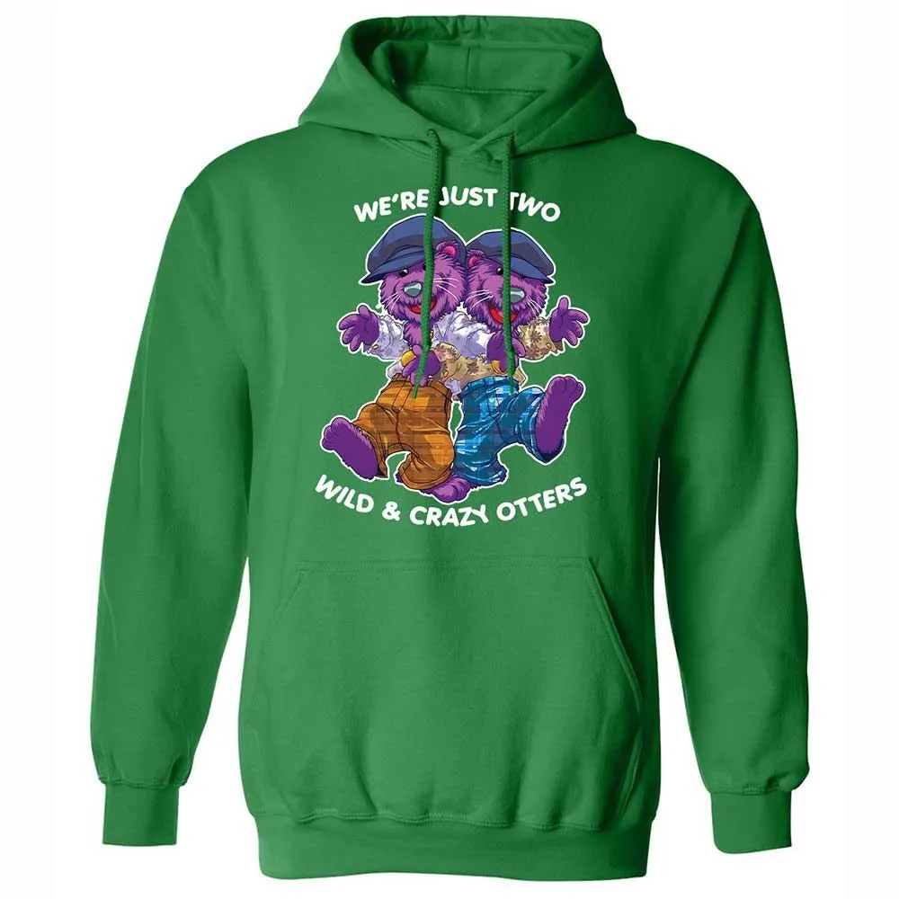 Two wild & crazy otters - Irish Green - 11