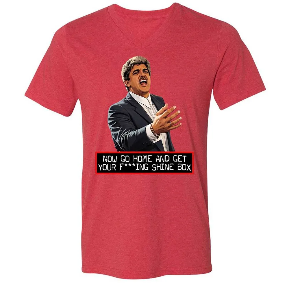 Unisex V-Neck T-Shirt - PZ7LXY1D - Heather Red - 7