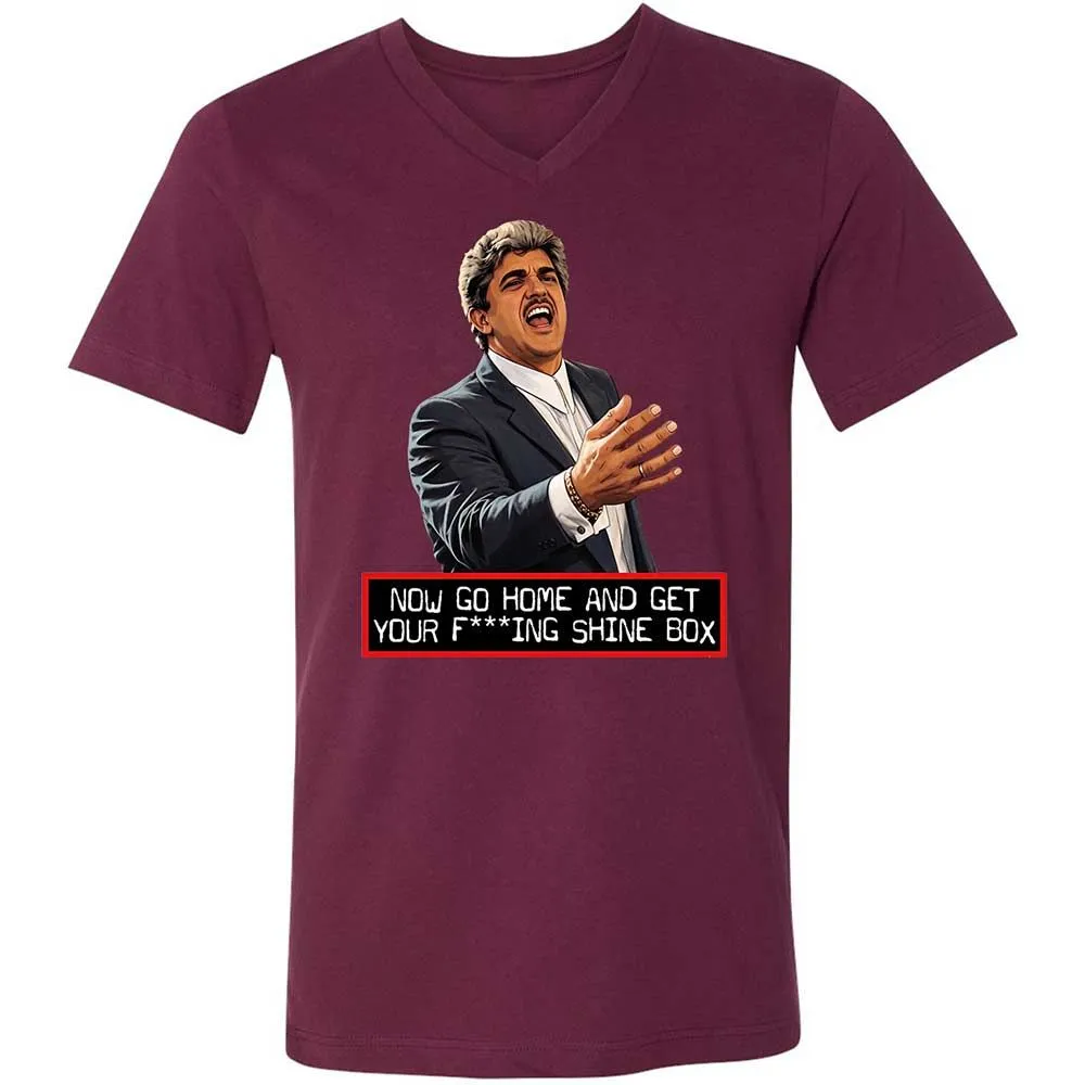 Unisex V-Neck T-Shirt - PZ7LXY1D - Maroon - 8