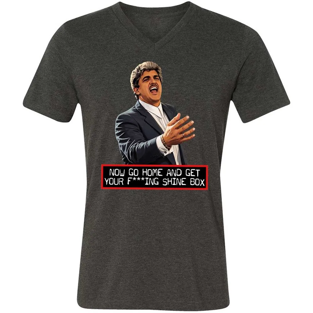 Unisex V-Neck T-Shirt - PZ7LXY1D - Dark Grey Heather - 9