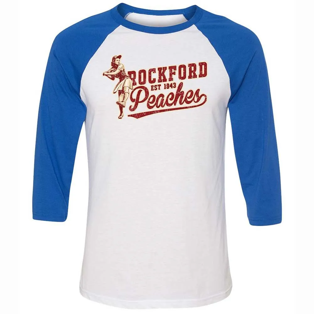 Unisex 3/4 Baseball Tee - W4MZN4BJ - White/True Royal - 10