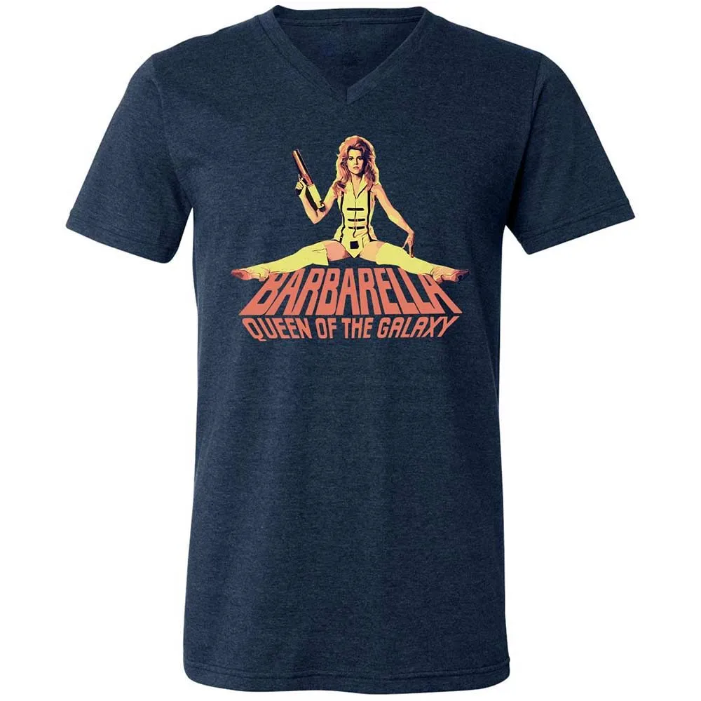 Unisex V-Neck T-Shirt - B485ZA3H - Heather Navy - 3