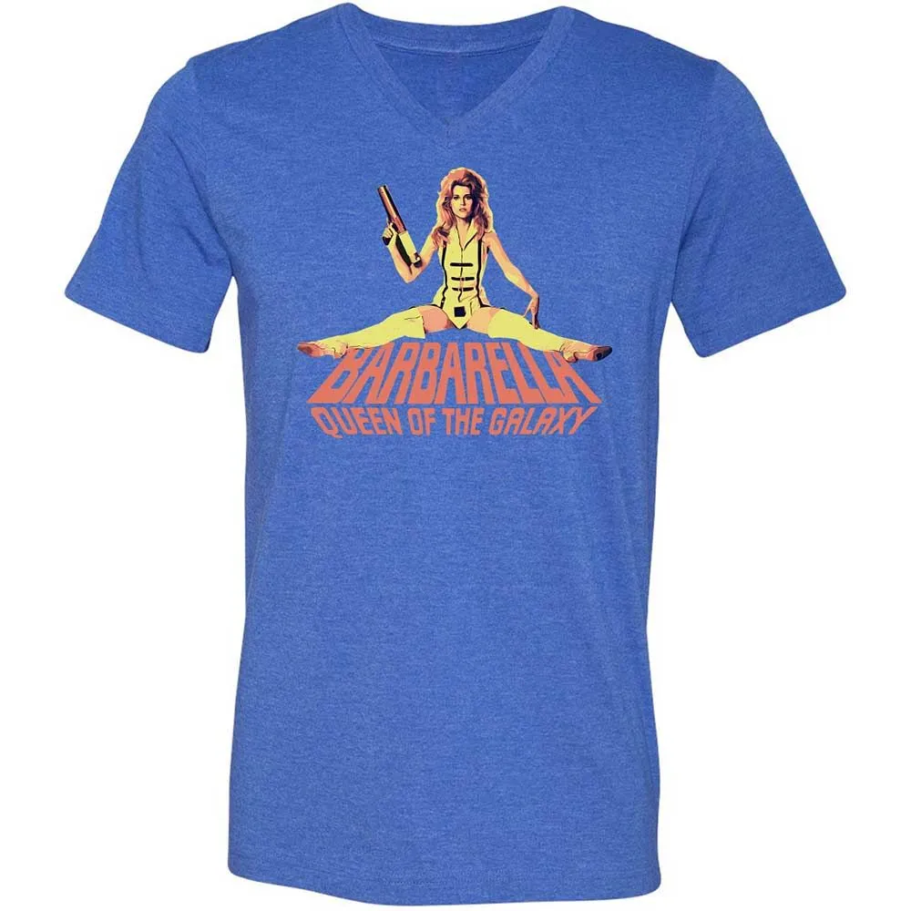 Unisex V-Neck T-Shirt - B485ZA3H - Heather True Royal - 5