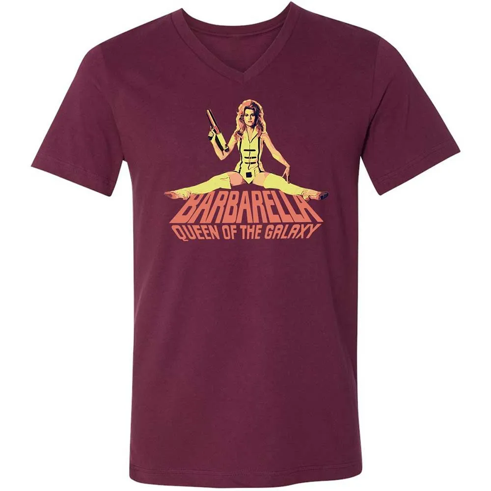 Unisex V-Neck T-Shirt - B485ZA3H - Maroon - 8