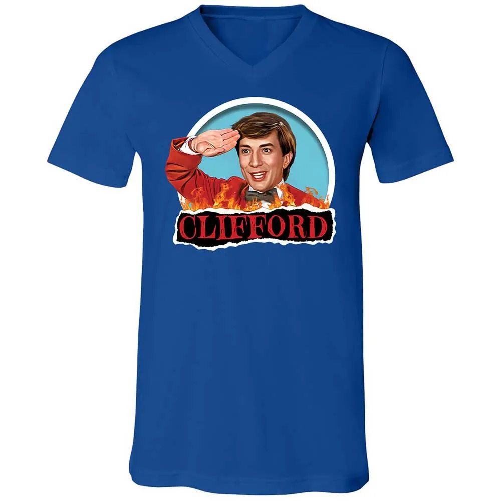 Unisex V-Neck T-Shirt - YJZTG1TV - True Royal - 4