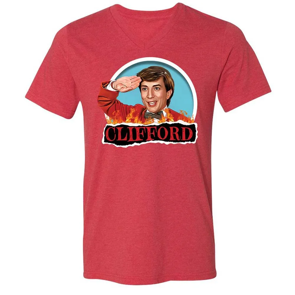 Unisex V-Neck T-Shirt - YJZTG1TV - Heather Red - 7