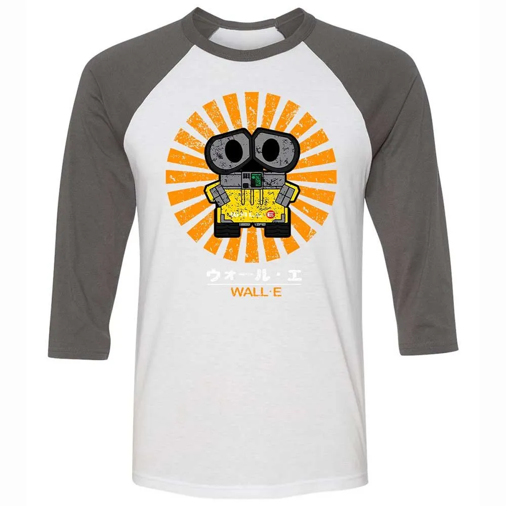 Unisex 3/4 Baseball Tee - HCDSDHSQ - White/Asphalt - 2