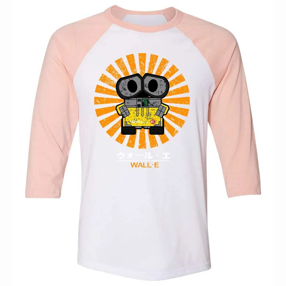 Unisex 3/4 Baseball Tee - HCDSDHSQ - White/Heather Peach - 5