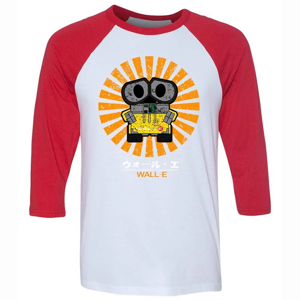 Unisex 3/4 Baseball Tee - HCDSDHSQ - White/Red - 9