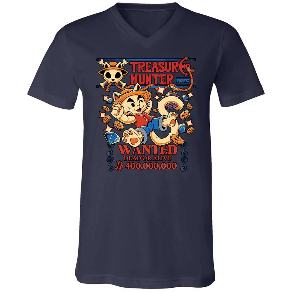 Unisex V-Neck T-Shirt - URXZNLMV - Navy - 2