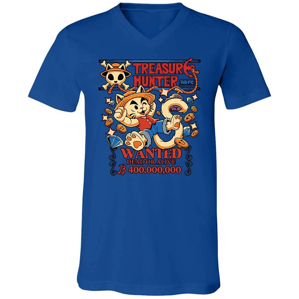 Unisex V-Neck T-Shirt - URXZNLMV - True Royal - 4