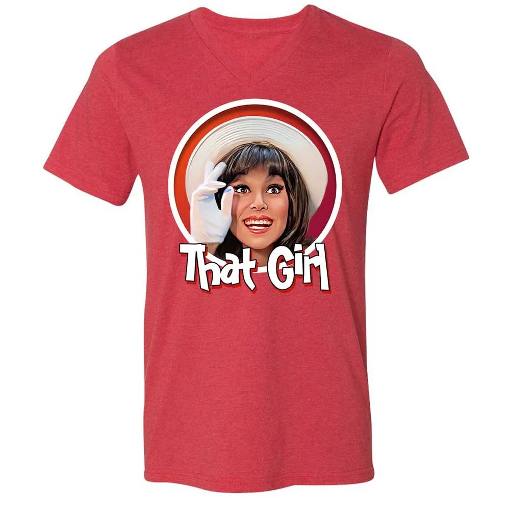 Unisex V-Neck T-Shirt - CRL9XKMP - Heather Red - 7