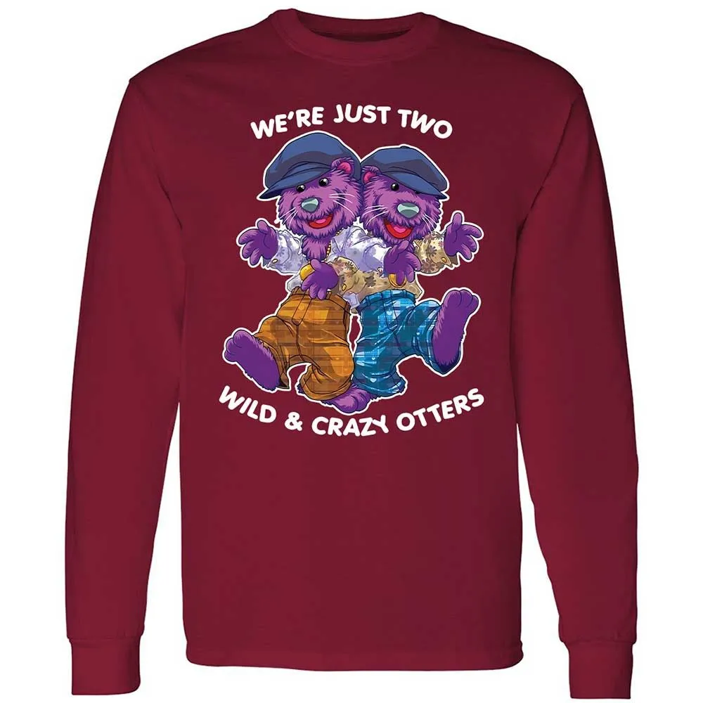 Two wild & crazy otters - Cardinal Red - 7