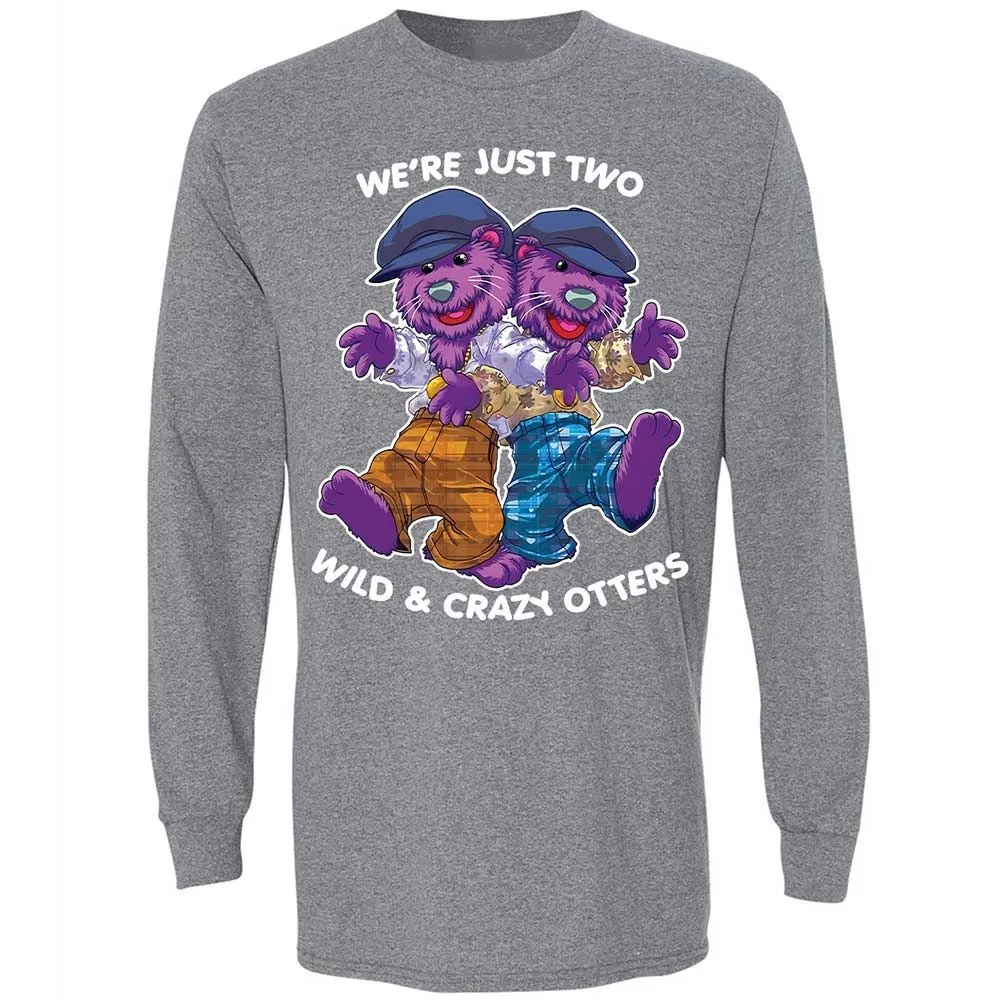 Two wild & crazy otters - Graphite Heather - 8