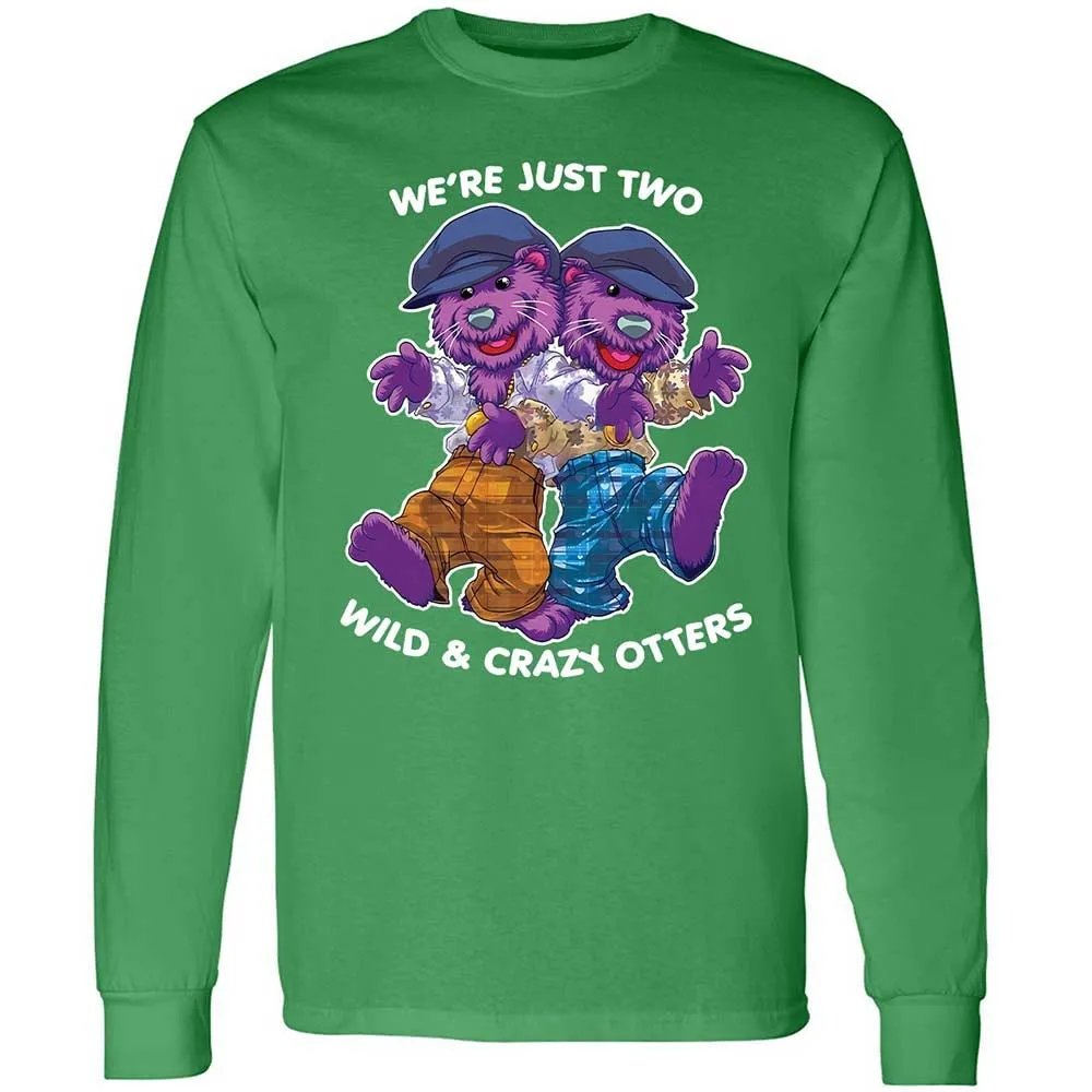 Two wild & crazy otters - Irish Green - 10