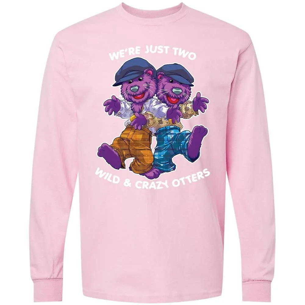 Two wild & crazy otters - Light Pink - 16
