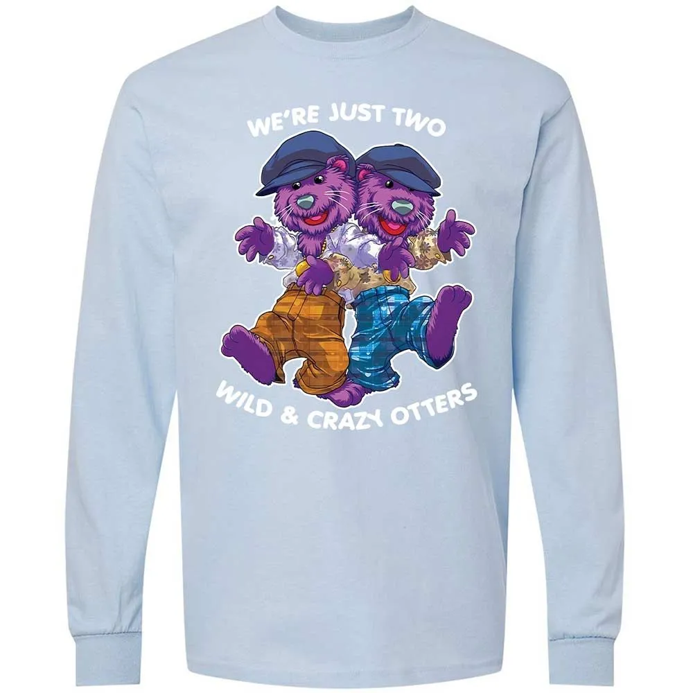 Two wild & crazy otters - Light Blue - 18
