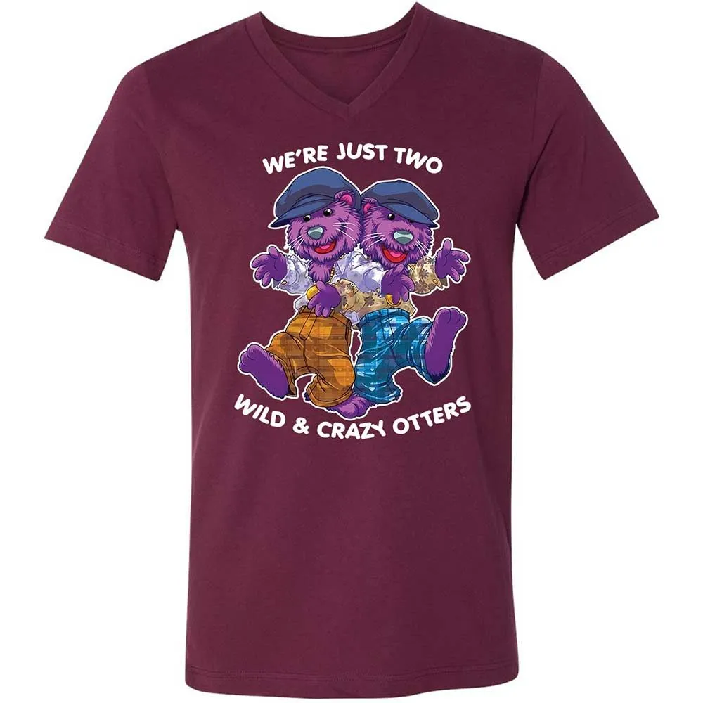 Two wild & crazy otters - Maroon - 8