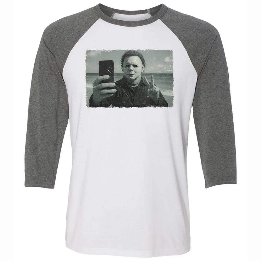 Unisex 3/4 Baseball Tee - 8VNXU8HL - White/Deep Heather - 11