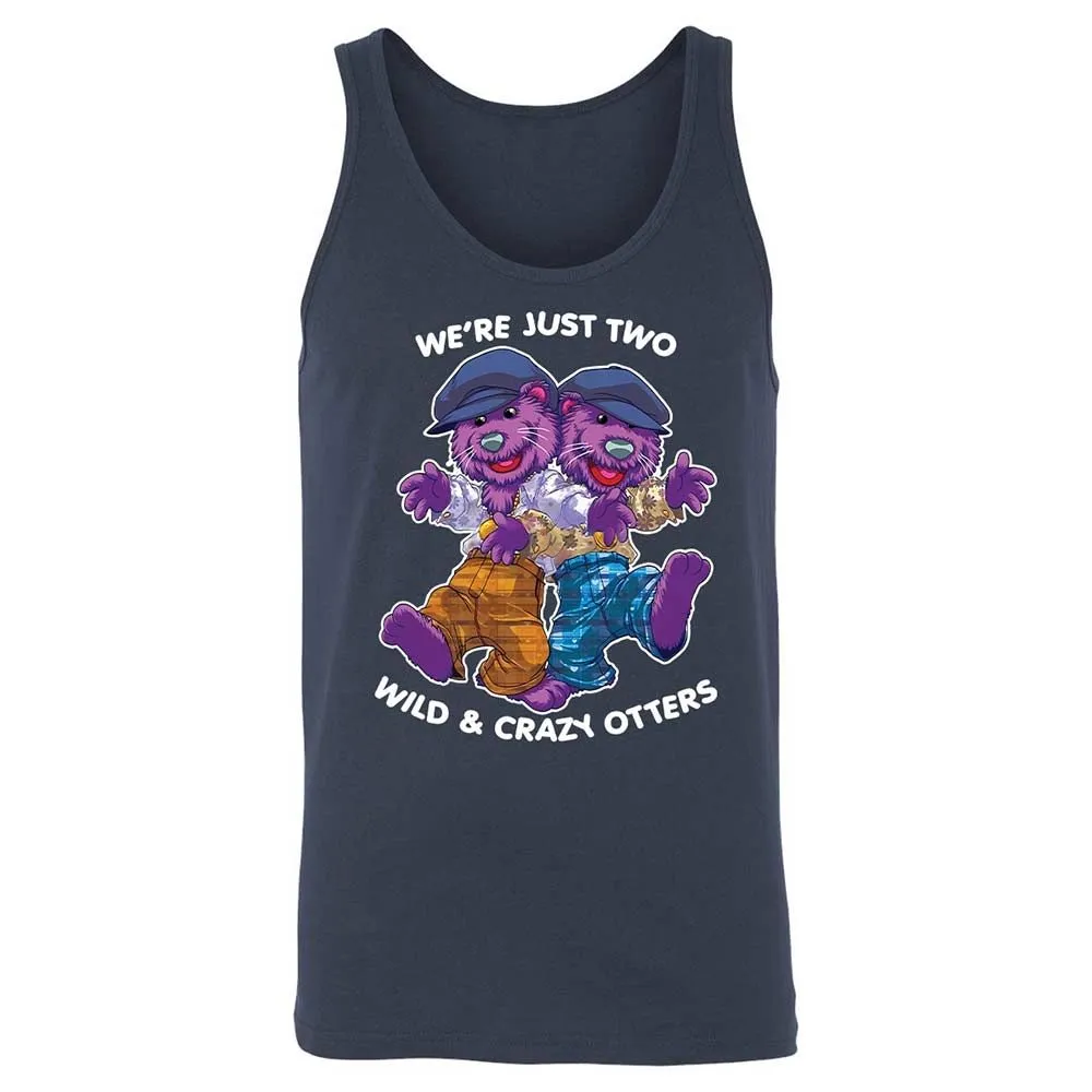 Two wild & crazy otters - Navy - 2