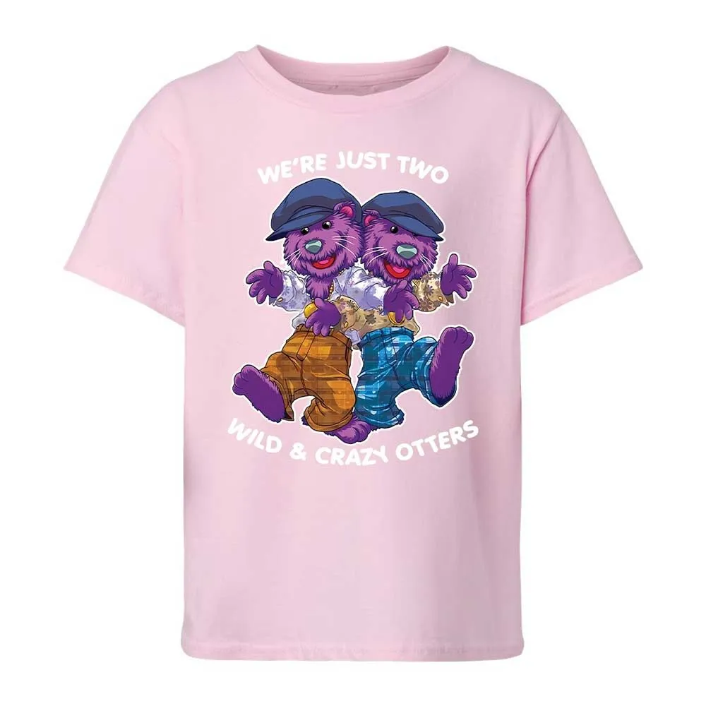 Two wild & crazy otters - Light Pink - 7