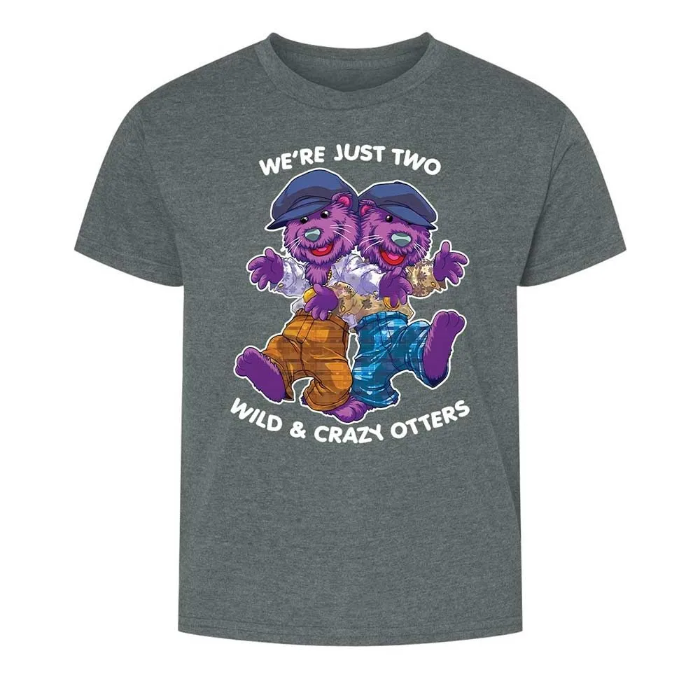 Two wild & crazy otters - Dark Heather - 10