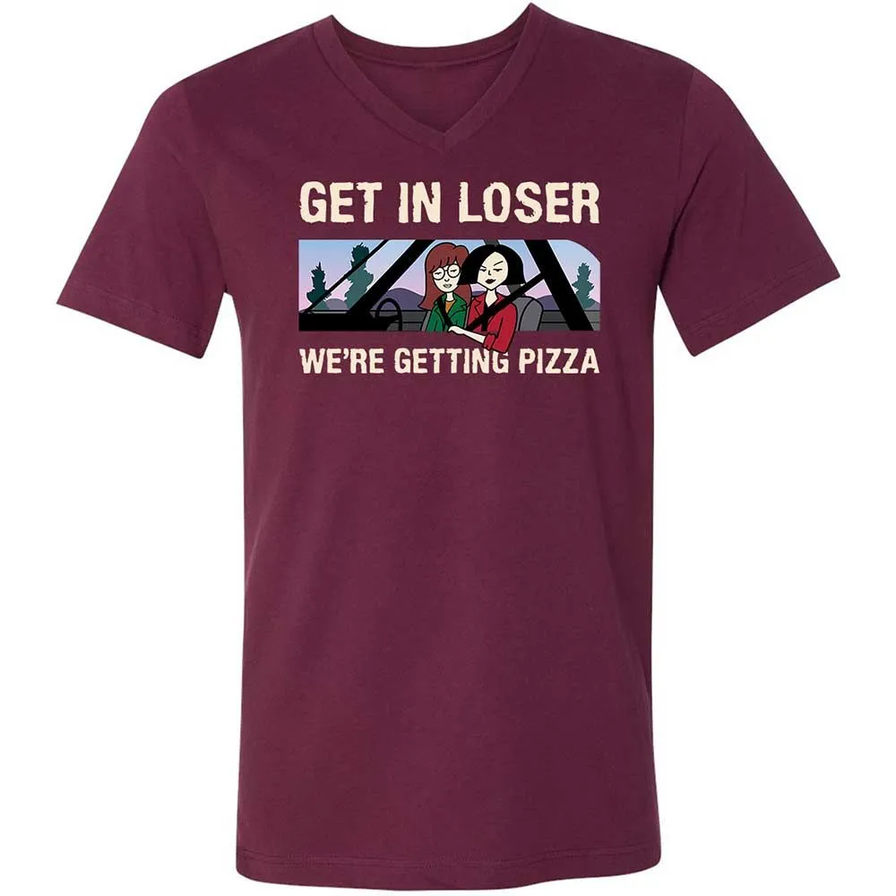 Unisex V-Neck T-Shirt - UNWYVYNR - Maroon - 8