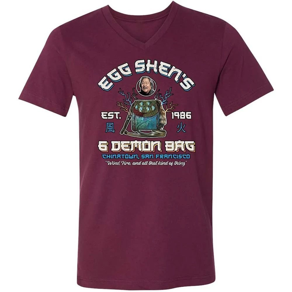 Unisex V-Neck T-Shirt - 7S2TJATG - Maroon - 8