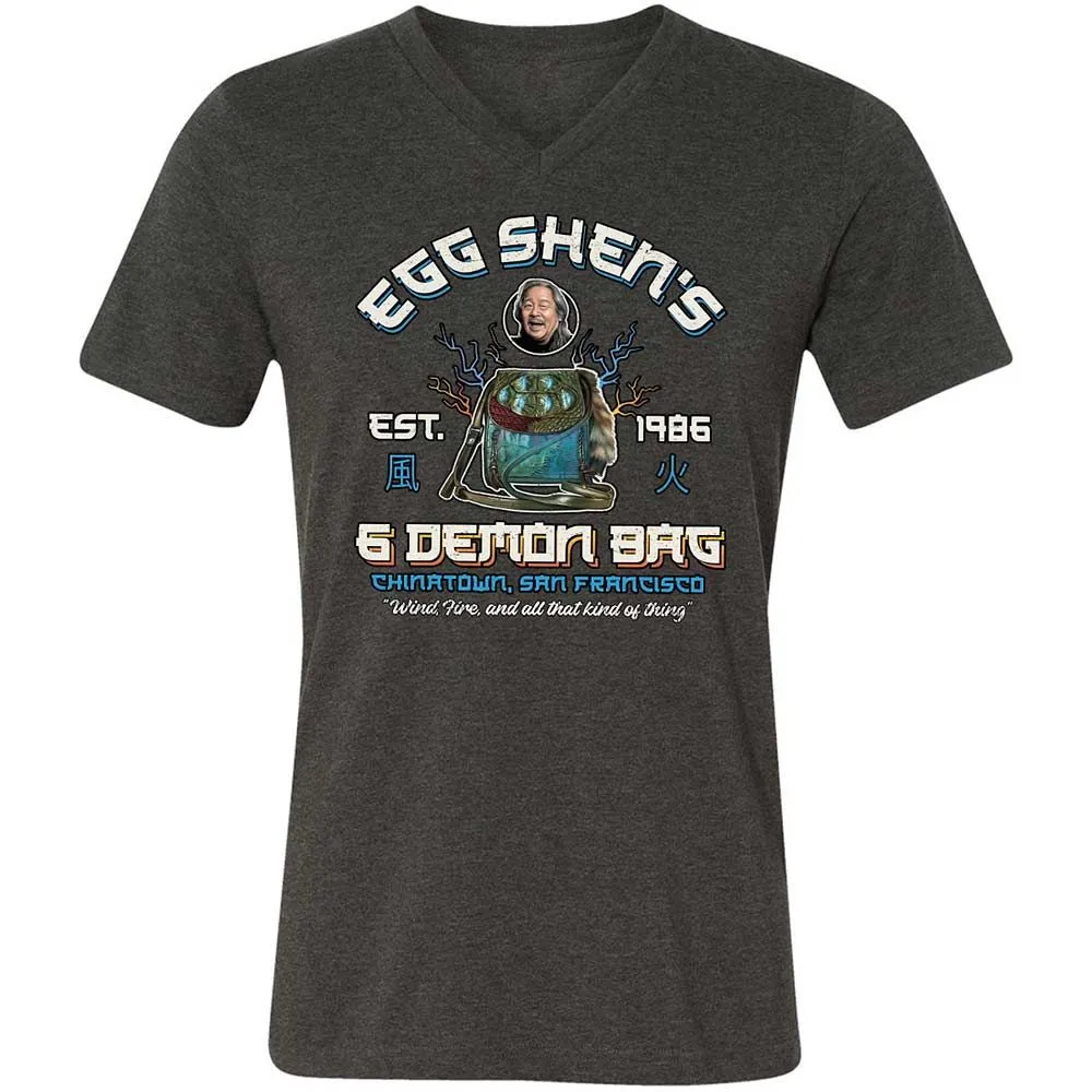 Unisex V-Neck T-Shirt - 7S2TJATG - Dark Grey Heather - 9