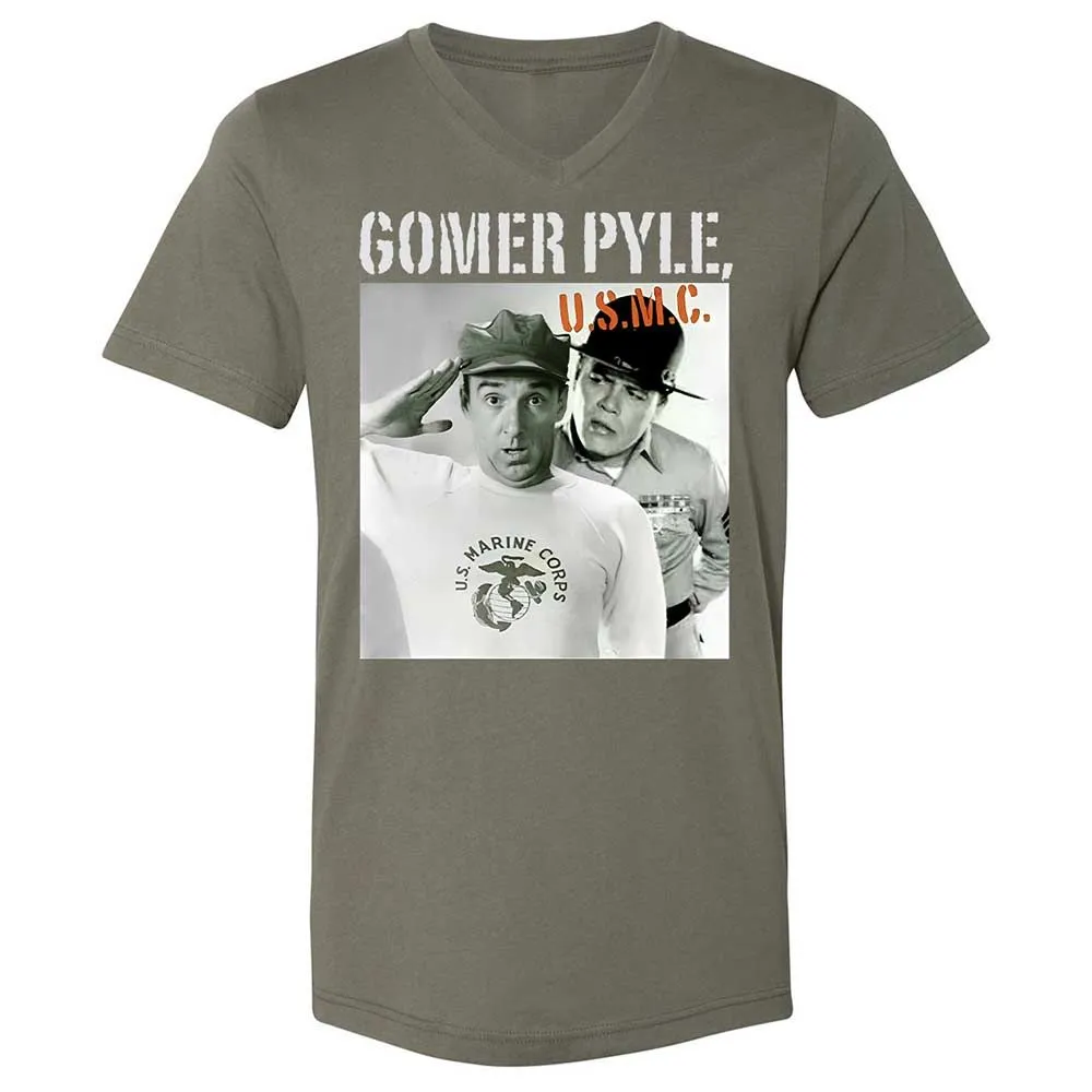 Unisex V-Neck T-Shirt - AB1K4EEC - Military Green - 11