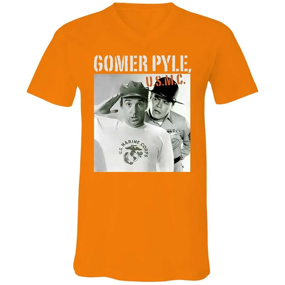 Unisex V-Neck T-Shirt - AB1K4EEC - Orange - 12