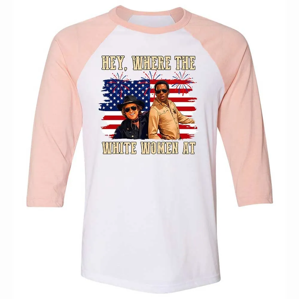 Hey Where The White At - White/Heather Peach - 5