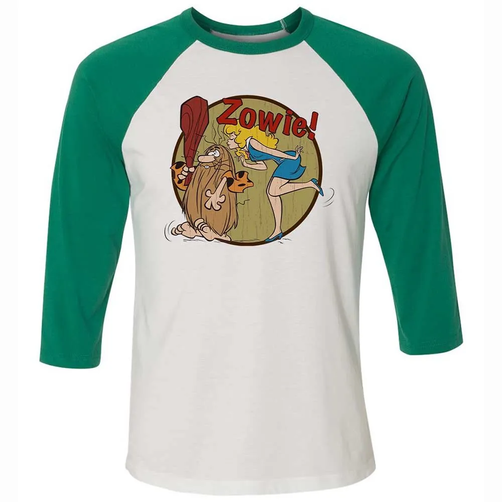 Unisex 3/4 Baseball Tee - KZCTSA4S - White/Kelly - 6