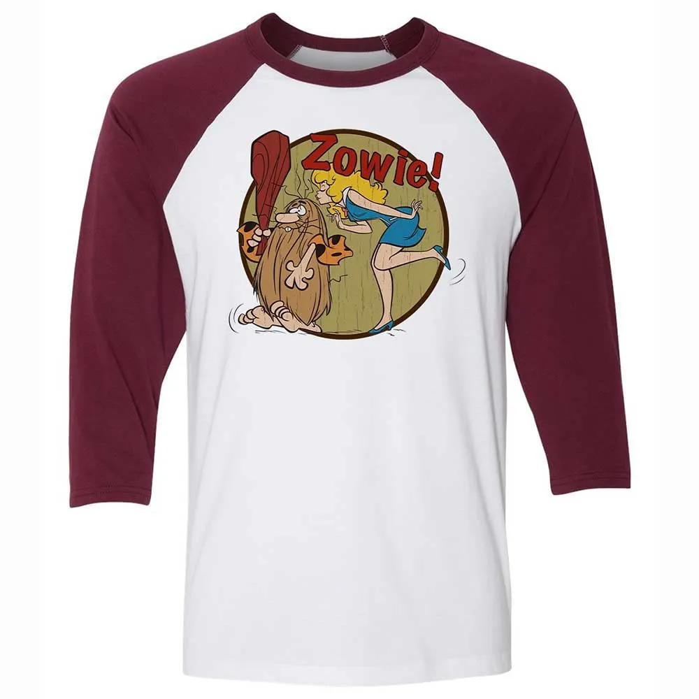 Unisex 3/4 Baseball Tee - KZCTSA4S - White/Maroon - 7