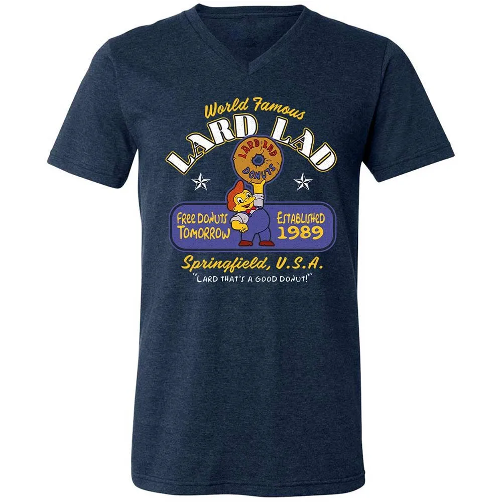 Unisex V-Neck T-Shirt - Y7LG7PQW - Heather Navy - 3