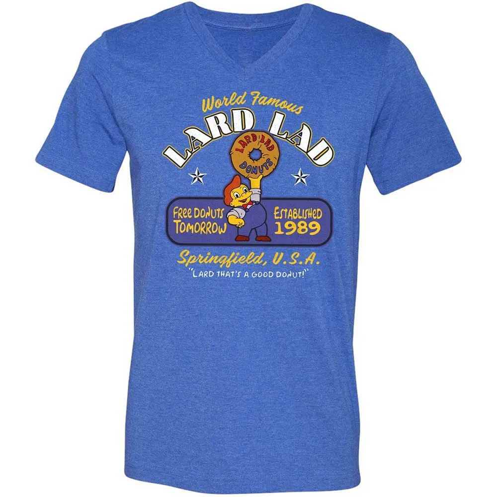 Unisex V-Neck T-Shirt - Y7LG7PQW - Heather True Royal - 5