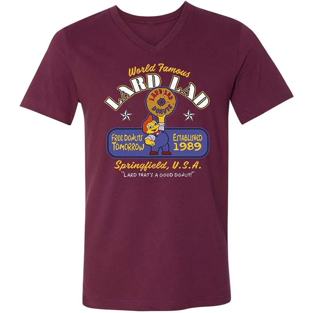Unisex V-Neck T-Shirt - Y7LG7PQW - Maroon - 8