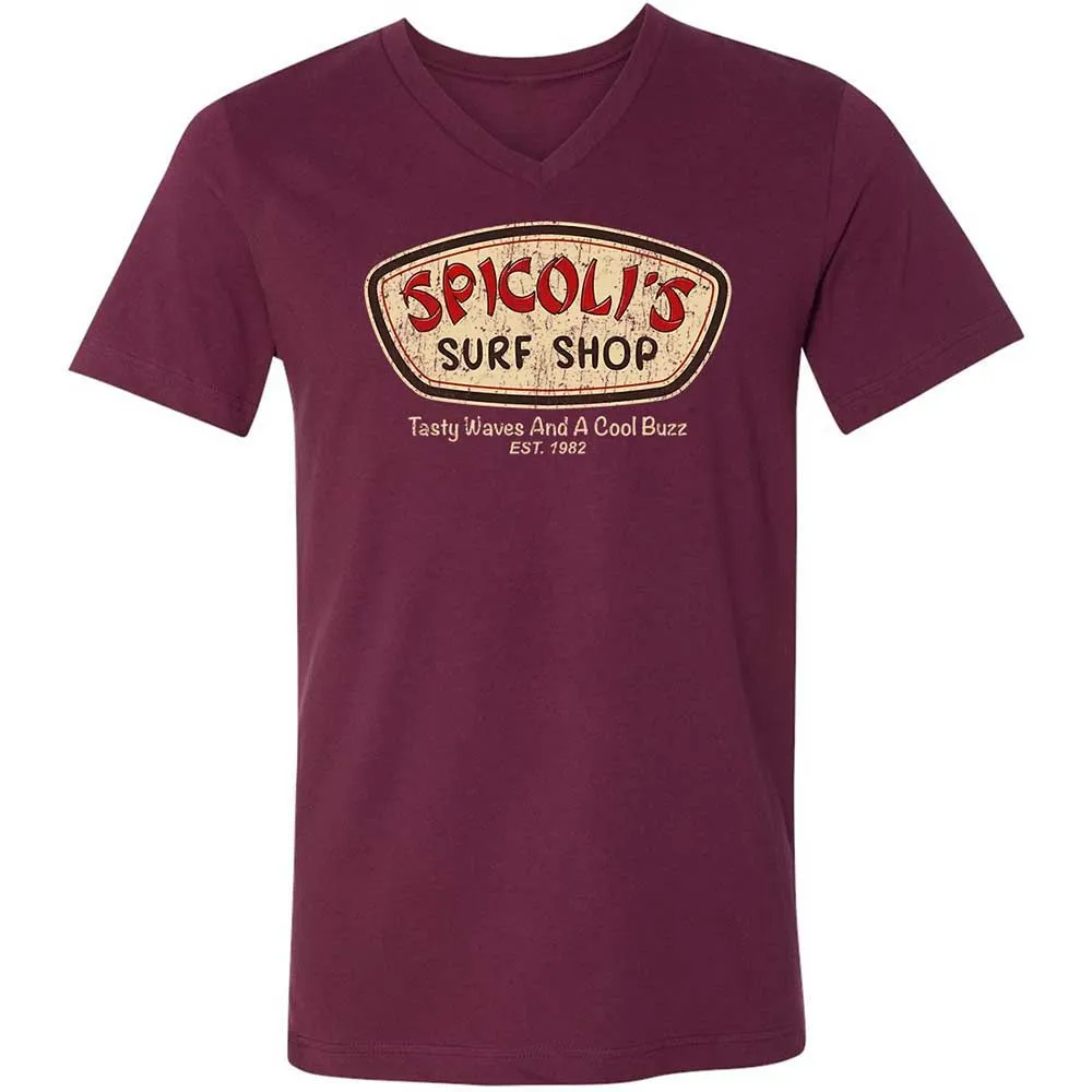 Unisex V-Neck T-Shirt - 7CDQ9Z8J - Maroon - 8
