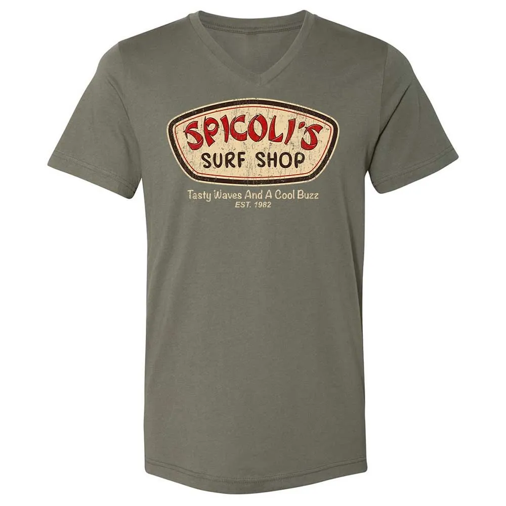 Unisex V-Neck T-Shirt - 7CDQ9Z8J - Military Green - 11