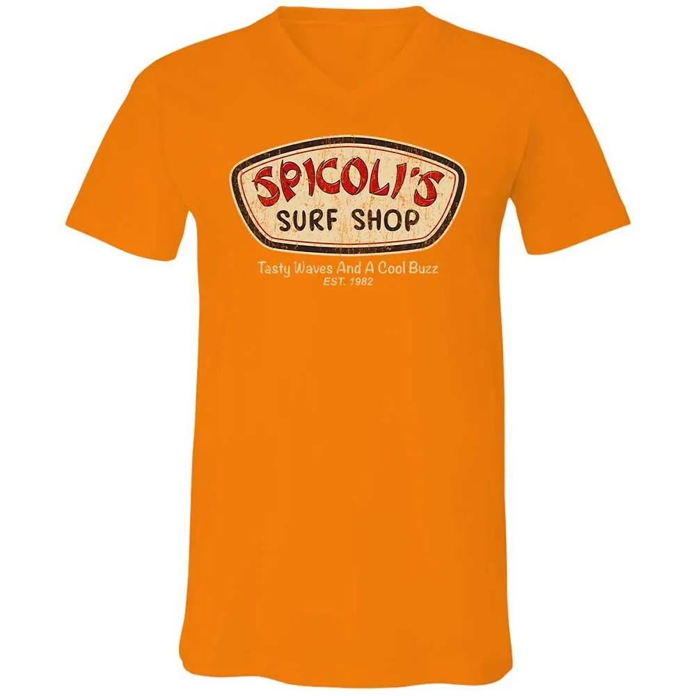 Unisex V-Neck T-Shirt - 7CDQ9Z8J - Orange - 12
