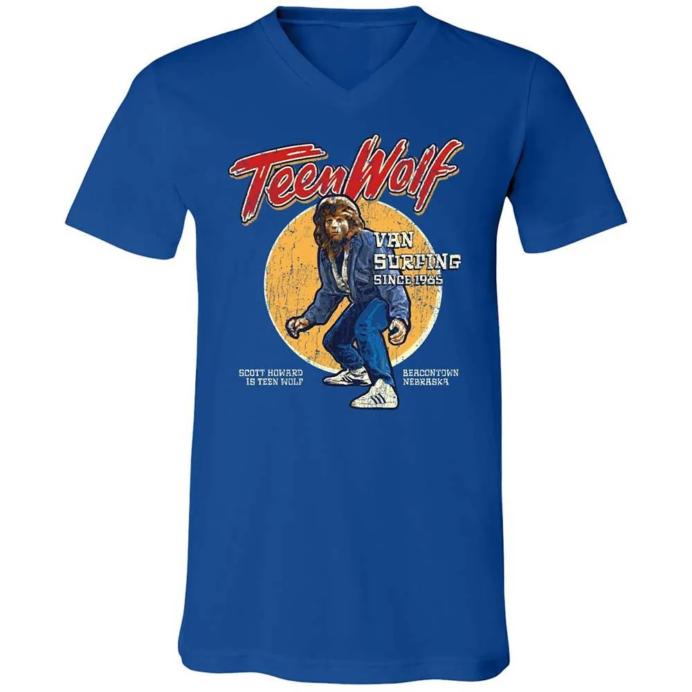 Unisex V-Neck T-Shirt - R9XFT5J6 - True Royal - 4