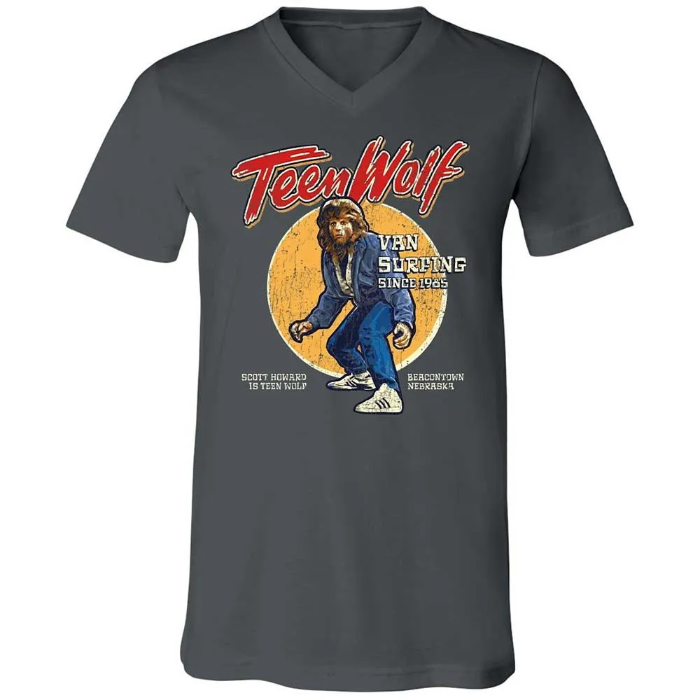 Unisex V-Neck T-Shirt - R9XFT5J6 - Asphalt - 13