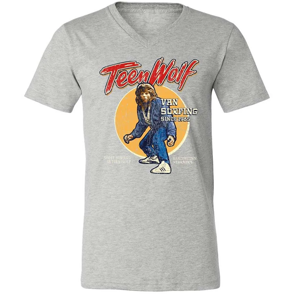Unisex V-Neck T-Shirt - R9XFT5J6 - Athletic Heather - 15